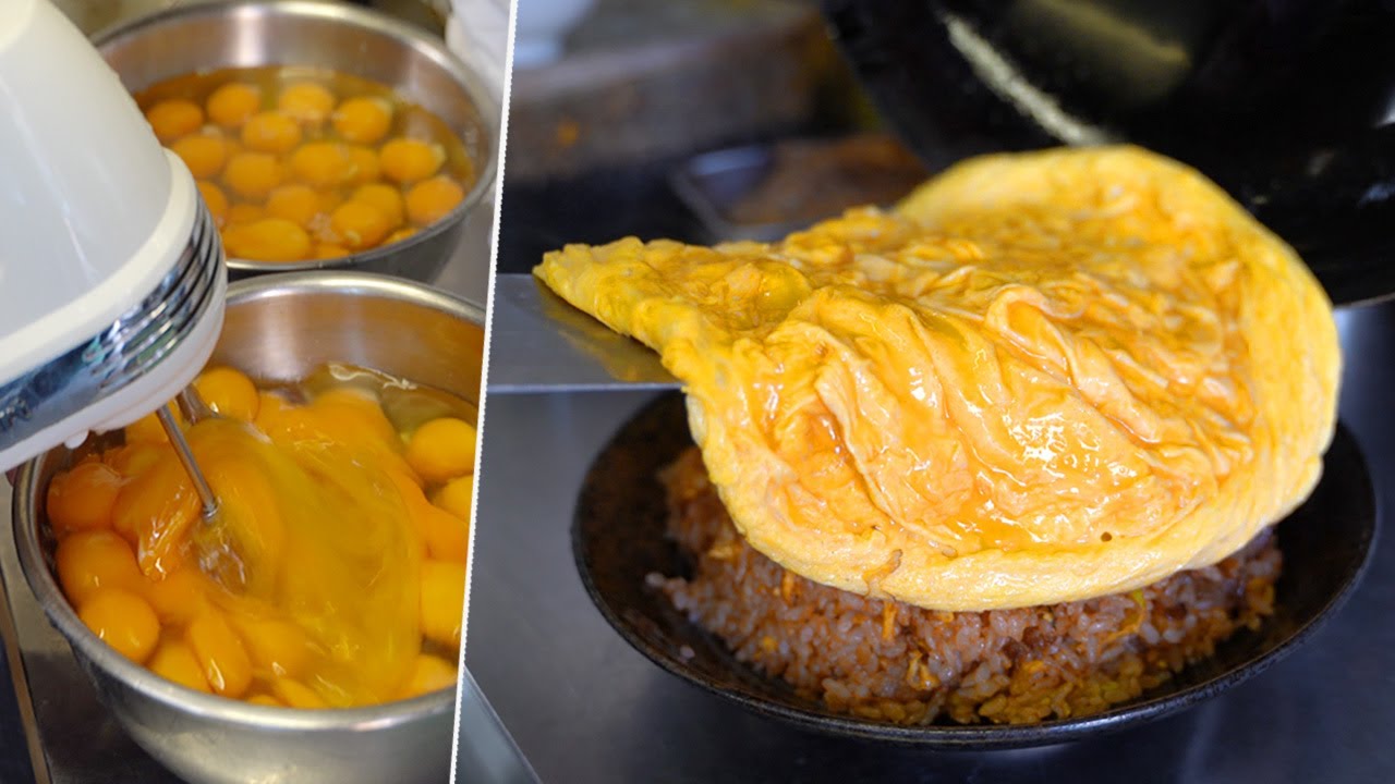 【町中華｜名物オムチャーハン】デカ盛り炒飯の作り方｜開店準備に密着｜Fried Rice with Omelette｜Japanese Street Food｜ラーメンya 下町グルメ