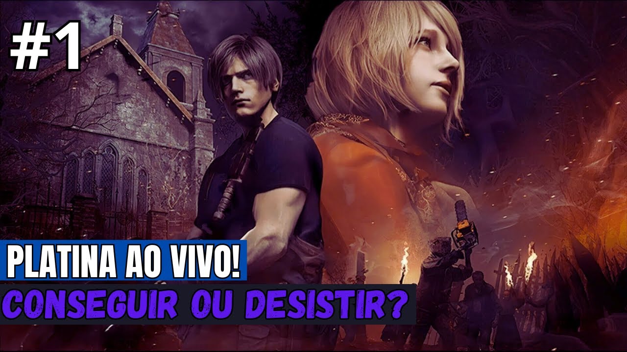 Ser&aacute; que Consigo? Tentando a Platina de Resident Evil 4 Remake em Live!