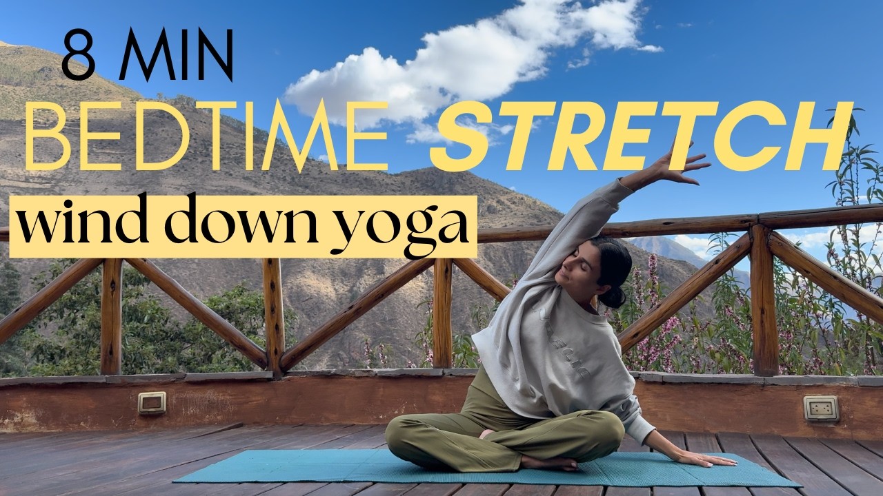 8 MIN BEDTIME STRETCH | Full Body Wind Down Yoga (Yoga With Nancy)