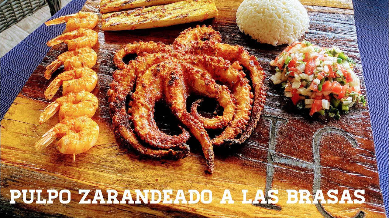 Pulpo zarandeado a las brasas