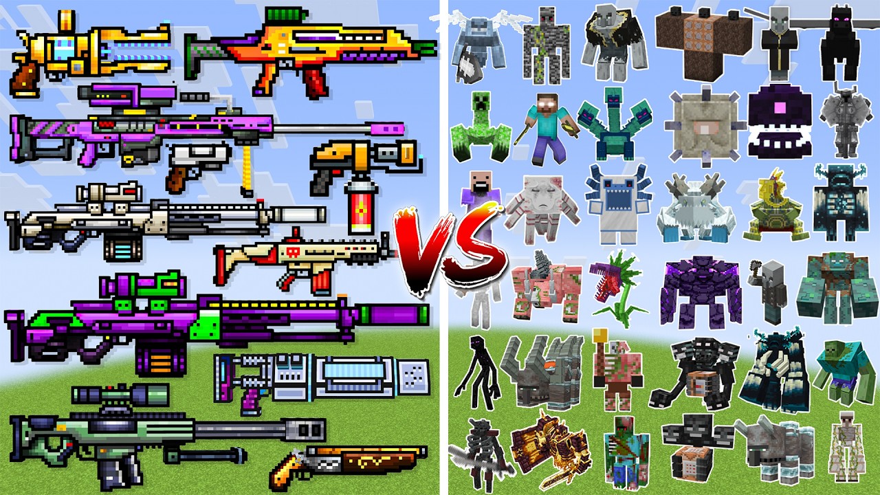 Which TaCZ Pixel Gun 3D Is the Strongest against the Most Minecraft OP Bosses in a Row?