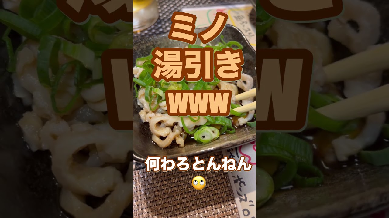 おじさんのハシゴ酒3軒目🐒ミノ湯引きとレモンサワーで乾杯 