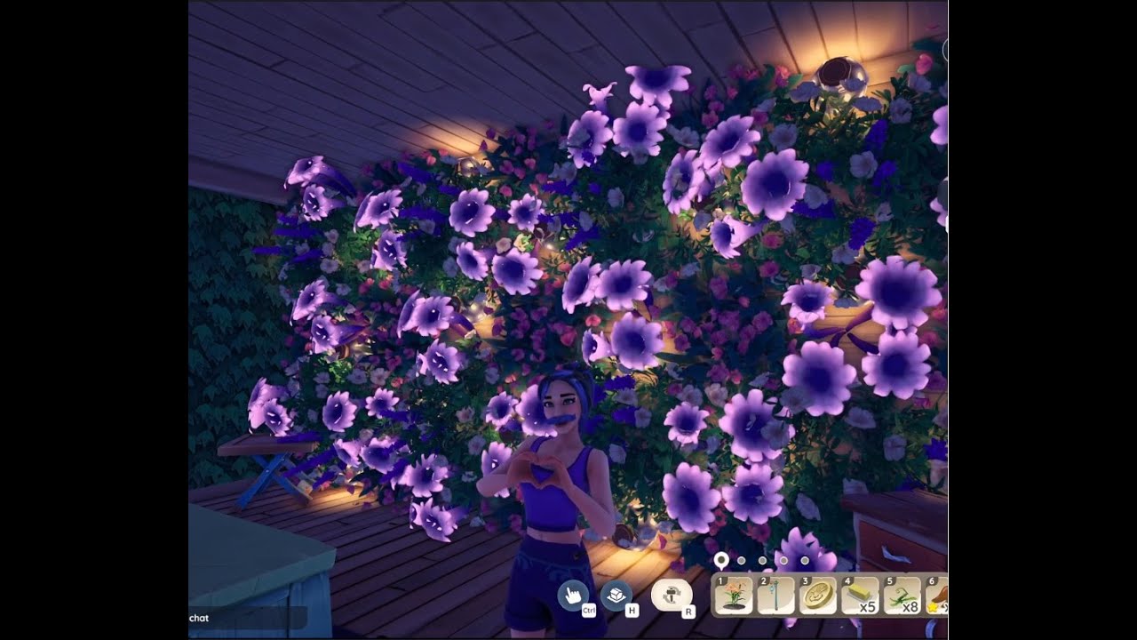 Flower wall in Palia