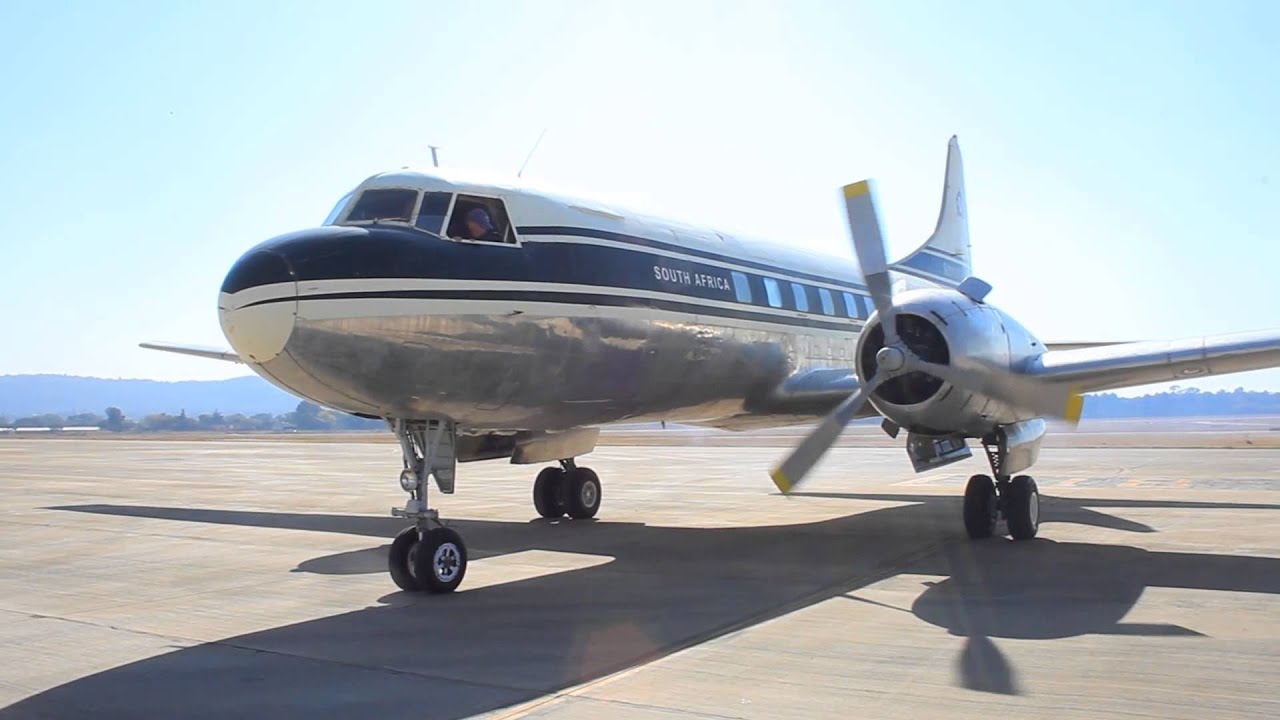 Convair 440 ZS-BRV engine start