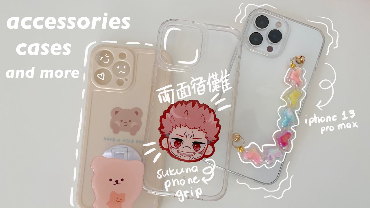 unboxing iphone 13 pro max accesorries (cases+phone grips) 🍂🌼