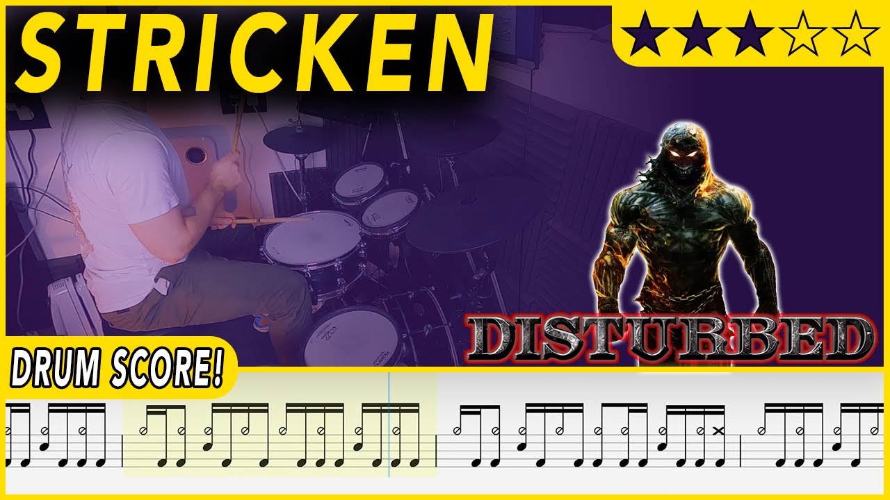 Stricken - Disturbed | DRUM SCORE Sheet Music | #355 DRUMSCRIBE