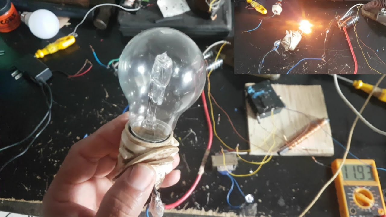 LADRÃO DE JOULE ACENDENDO LÂMPADAS DE 220V 100WATTS INCANDESCENTE