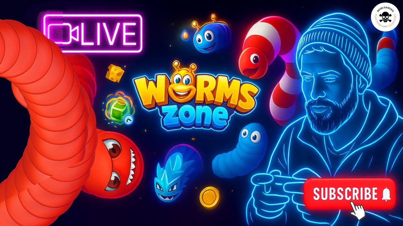🔥 WORM ZONE LIVE STREAM | Non-Stop Action | Biggest Worm Challenge 🐍