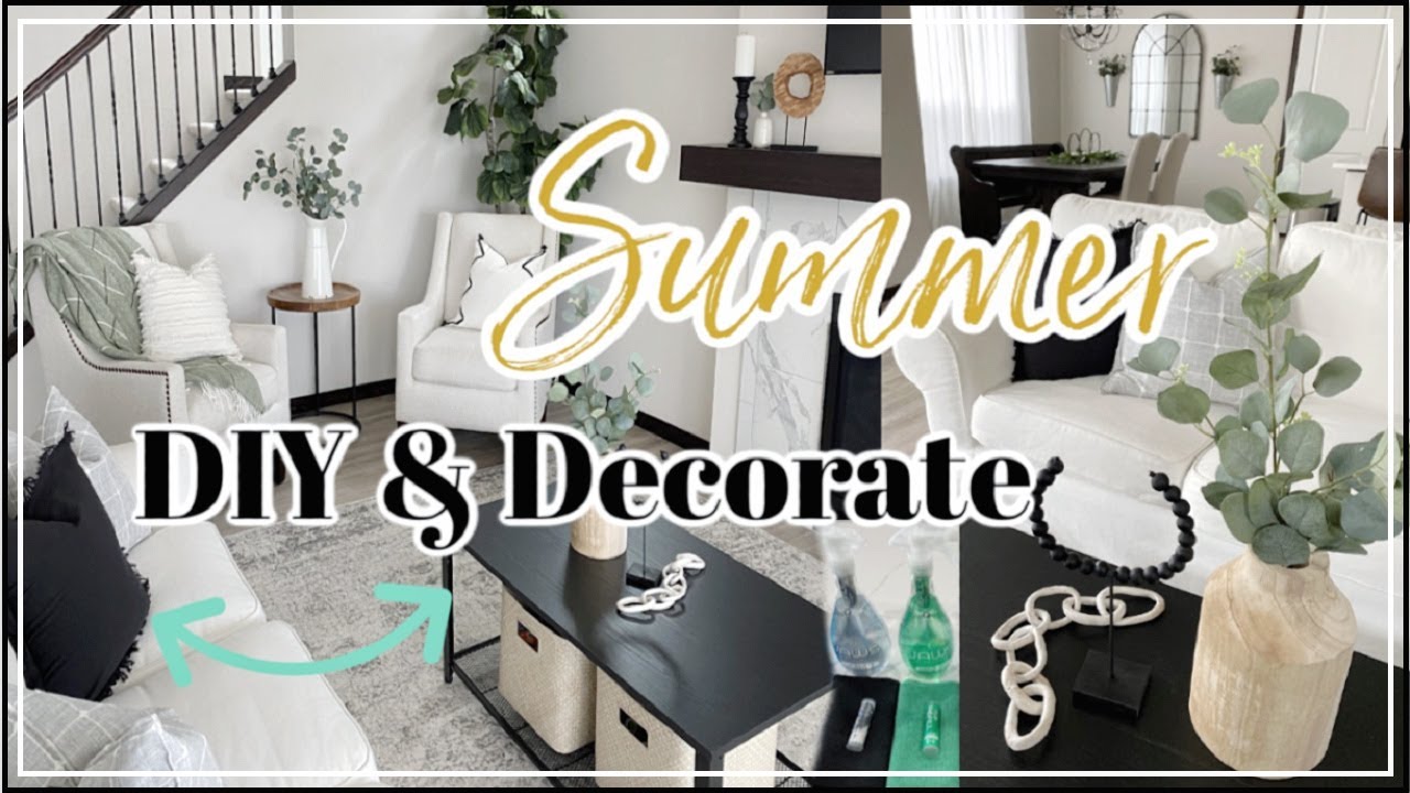 Summer Decorate With Me 2020 | Summer Living Room Makeover | Clean, Decorate + Easy DIYs