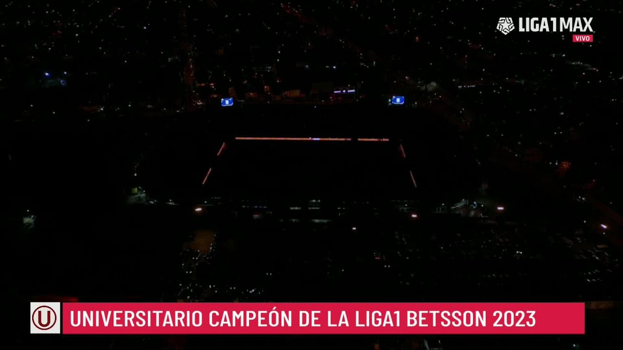 El momento en el que se apagan las luces de Matute y la 'U' celebra el Título Nacional 2023
