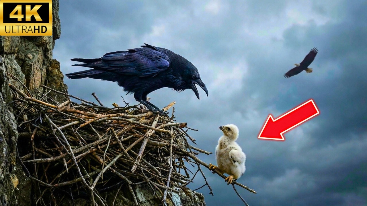 A Crow Knocked an Eagle Chick Down — Then the Mother Saw Who Saved Her Baby