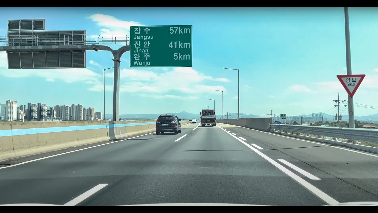 고속도로 ASMR Highway Driving | 익산장수고속도로 전구간 주행영상 | 4K