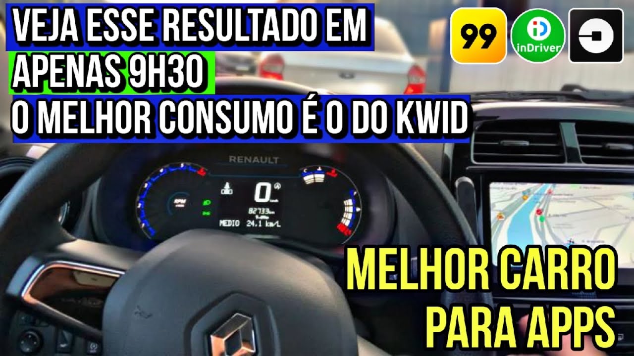 🔵CONSUMO DO RENAULT KWID É O MELHOR PARA MOTORISTA DE APP #uber #99pop #indriver #kwid2023
