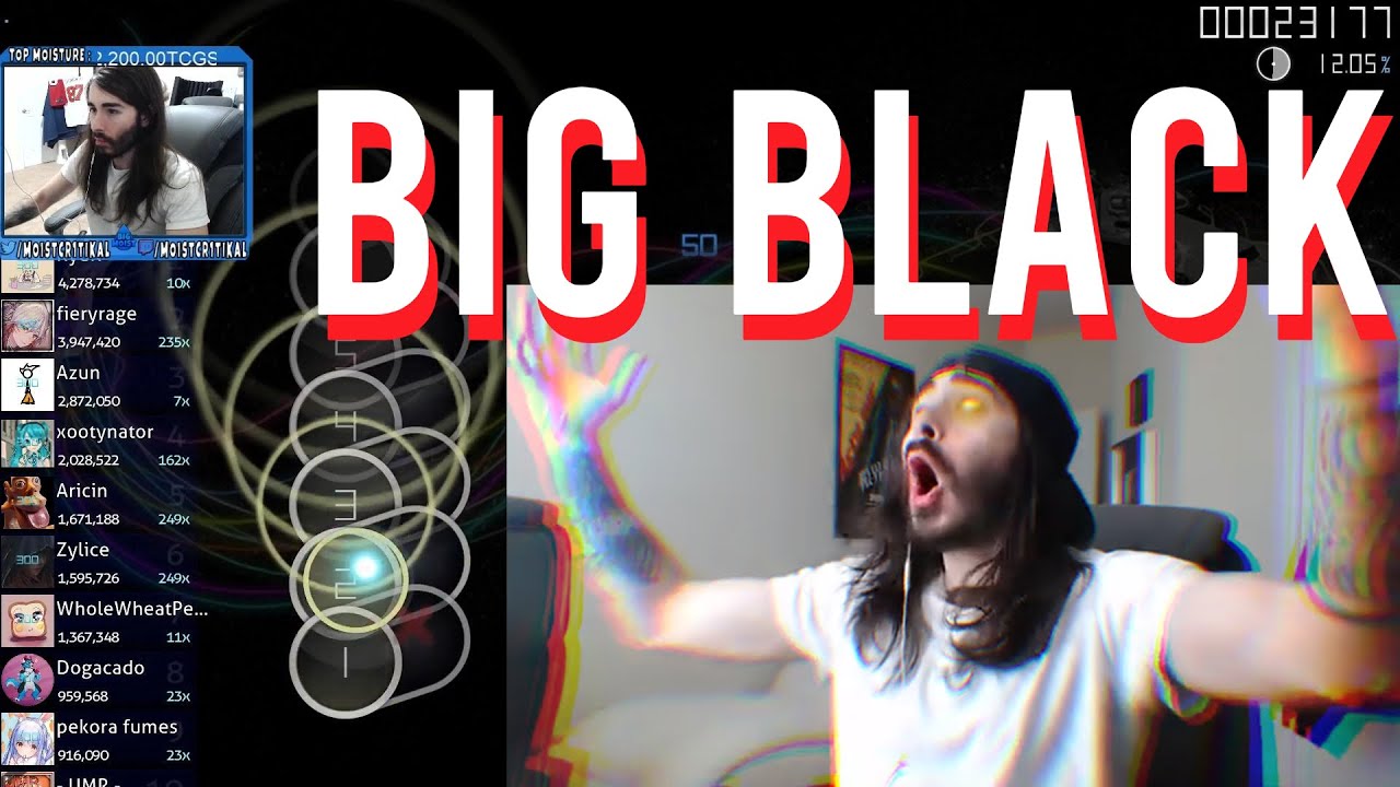 Moistcritikal plays The BIG BLACK with Ryuk, fieryrage and other top players osu!