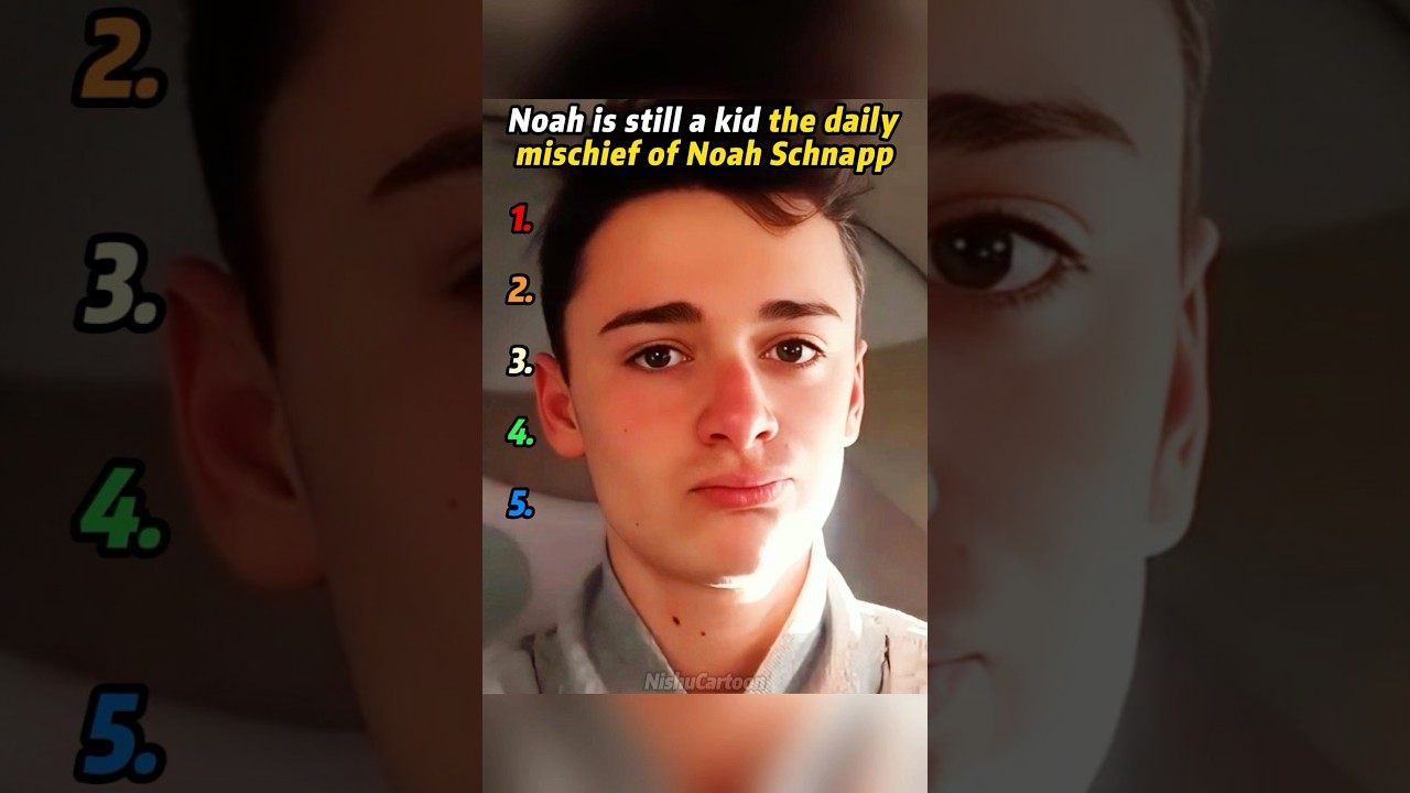 Noah is still a kid, the daily mischief of Noah Schnapp.#NoahSchnapp