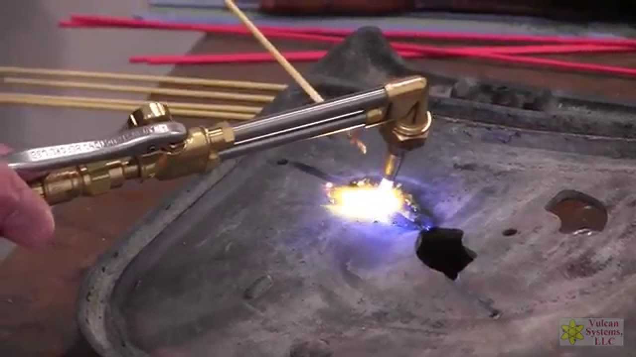 Cast Iron Brazing Demo - Wood Stove Door with Vulcan 320
