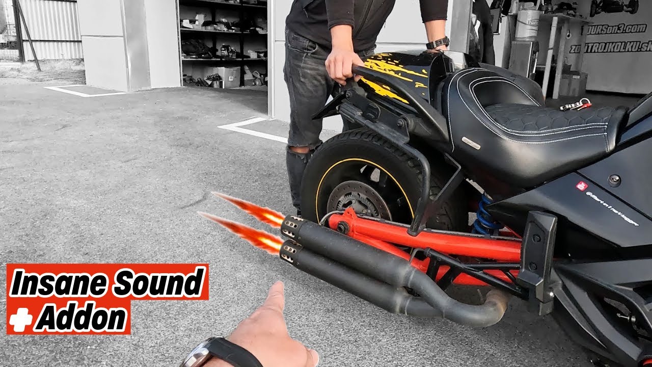 How to make Insane Exhaust Sound - CanAm Spyder F3 and Addon for RLS Exhaust by MartinTheVlogger