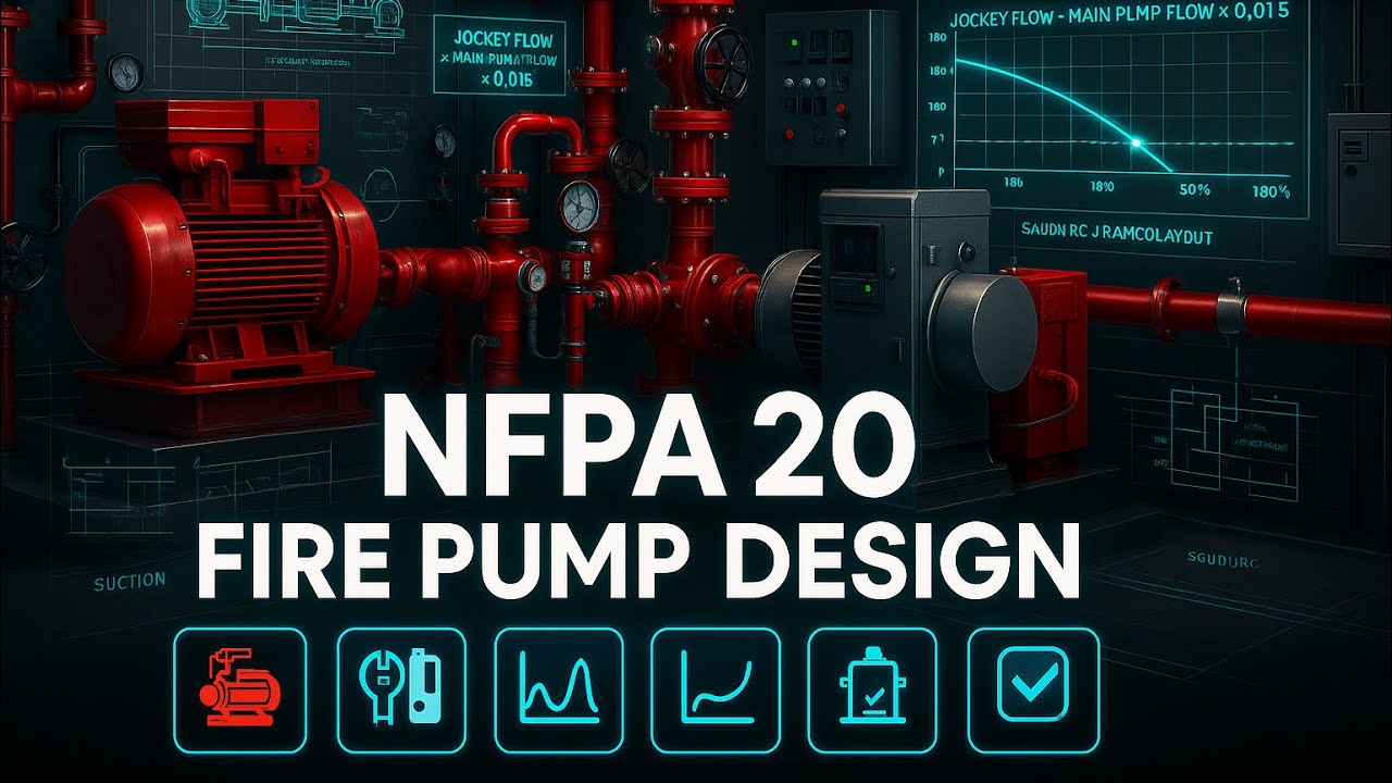 Fire Pump Design | NFPA 20 Jockey Pump Sizing, Diesel vs Electric Selection, Pump Curve Analysis