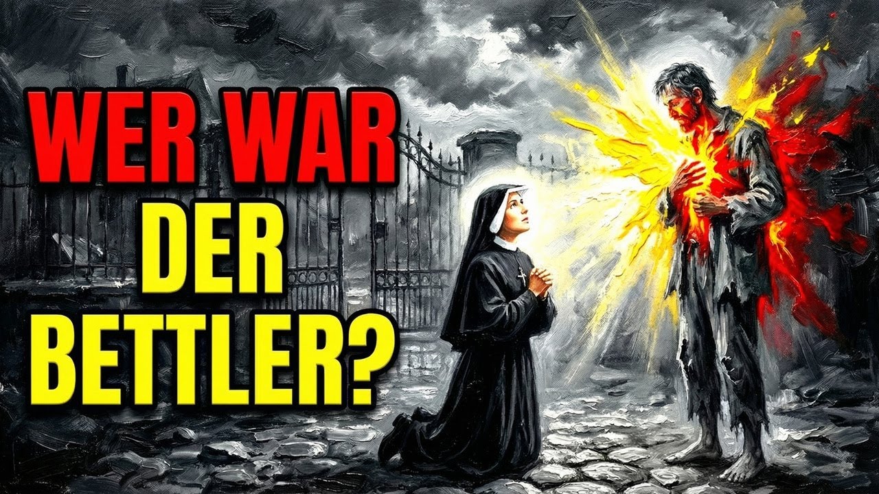 Hl. Faustina speiste einen Bettler am Tor... Dann enthüllte er sein Gesicht