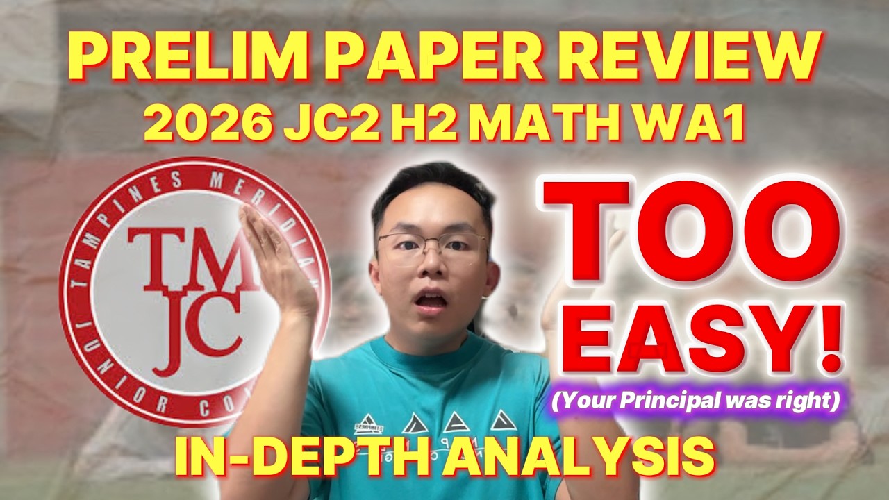 Prelim Paper Review: 2026 TMJC H2 Math JC2 WA1