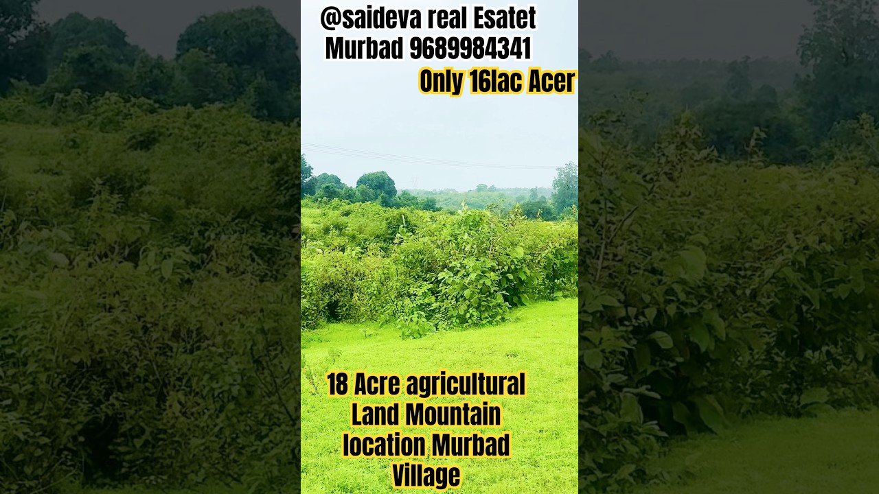 18 Agricultural land For sale in Murbad!Chipland for sale Murbad ​⁠@Saideva-Real-Esatet-Murbad