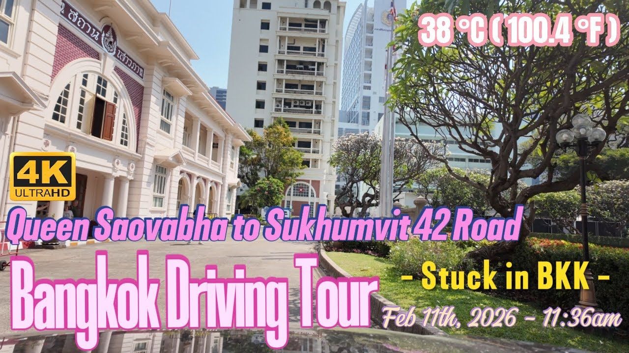 Stuck in Bangkok Traffic! ☀️ Queen Saovabha to Sukhumvit 42 (Rama IV Road)