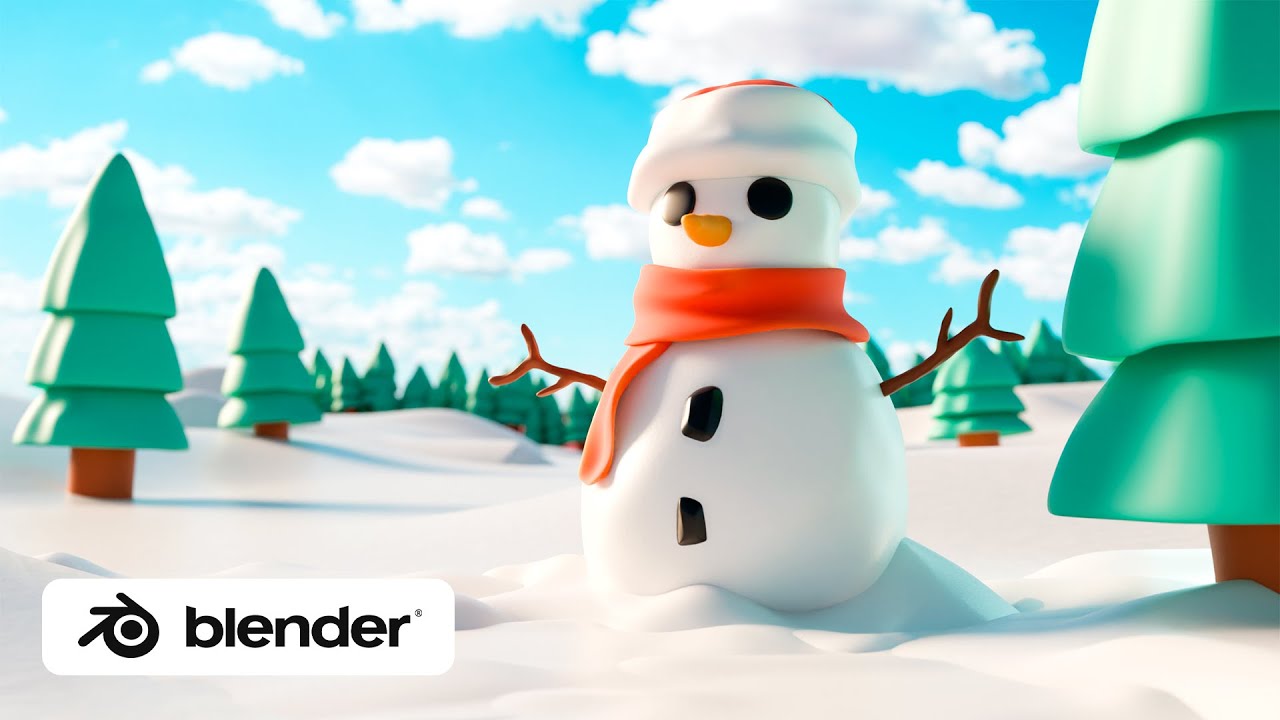Como hacer un muñeco de nieve en Blender + EVENTO COMUNITARIO