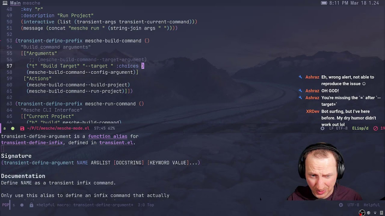 System Crafters Live! - Writing Tools with Transient in Emacs (Part 4)