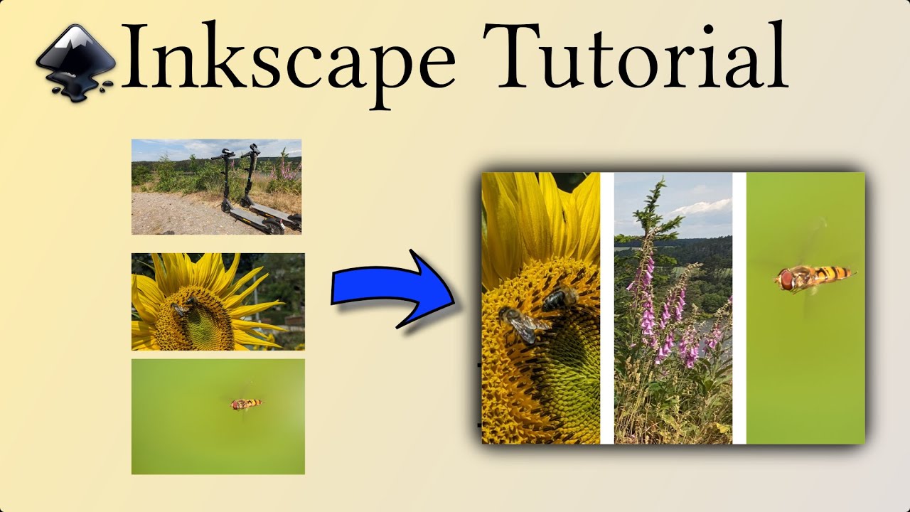 Triptychon-Kollage: Postkarte in Inkscape – Ein Anfängertutorial