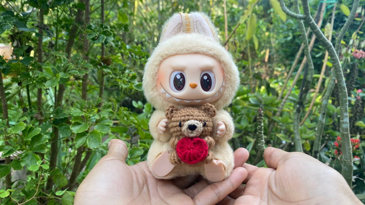 Crochet idea gift/ Crochet accessory for LaBuBu/Crochet mini bear/Cute/DIY/Handmade