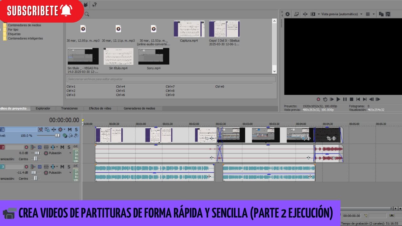 Crea Vídeos de Partituras de Forma Rápida y Sencilla- (Vídeo 2) - Ejecución de la Partitura