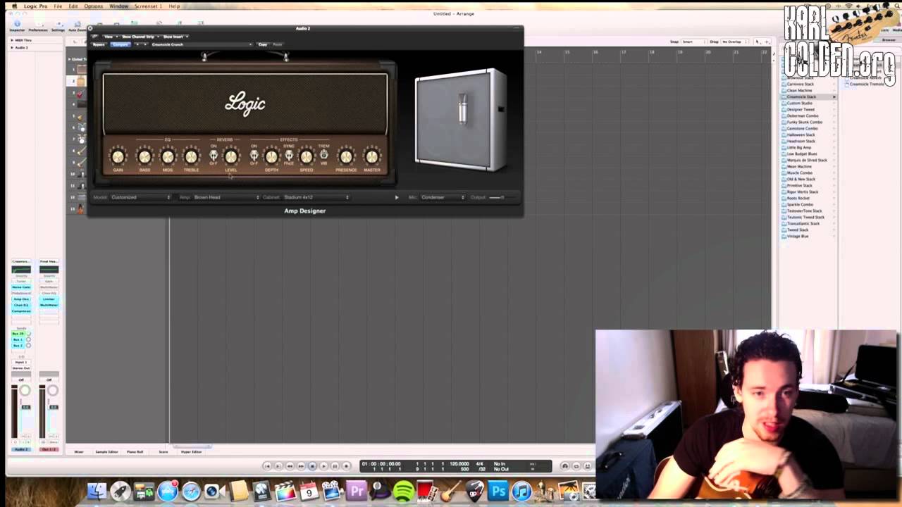 Slash Guitar Tone (Guns N Roses) - Logic Pro 9 (Karl Golden)