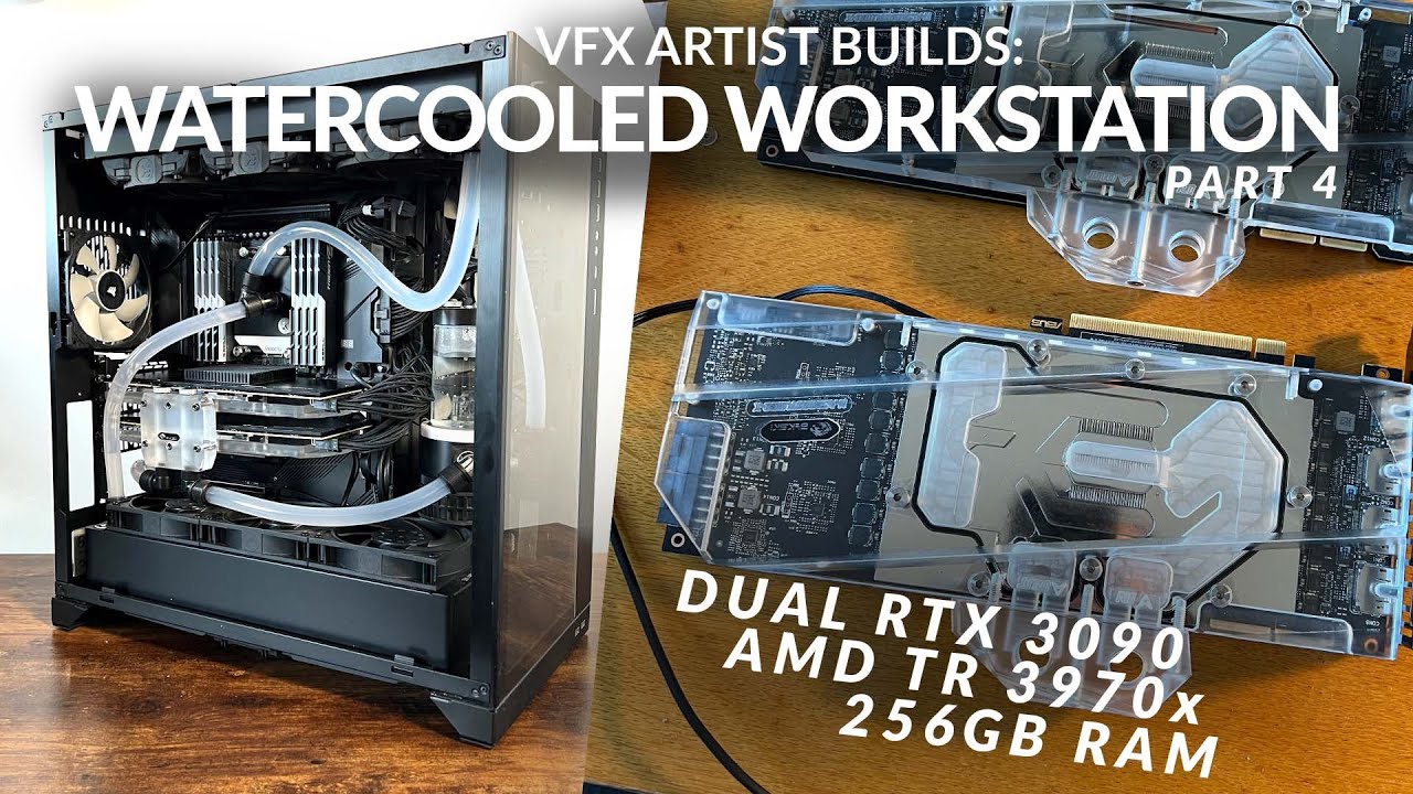 VFX Artist Builds watercooled DUAL RTX 3090 workstation - Part 4 (RE-UPLOAD)