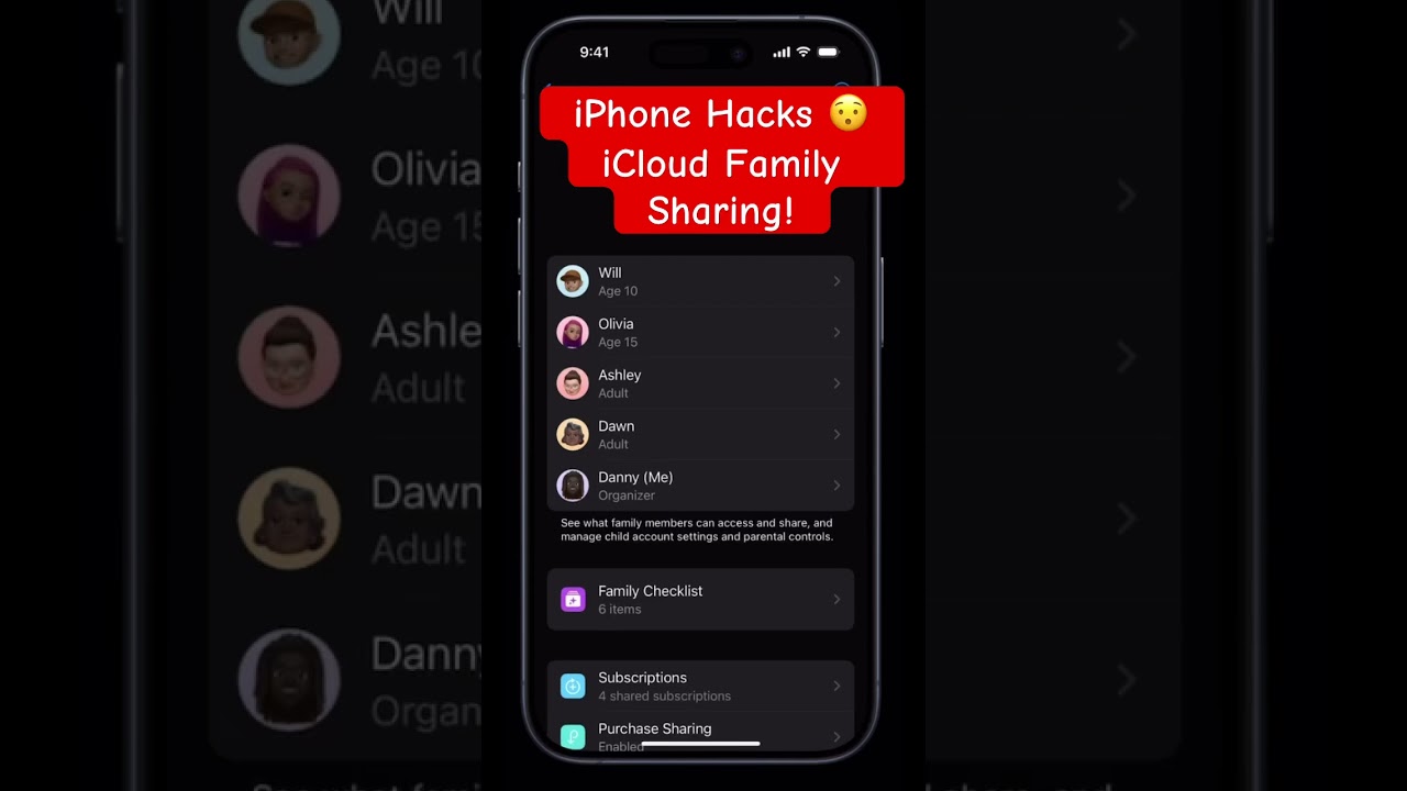 iPhone Hacks - iCloud Family Sharing