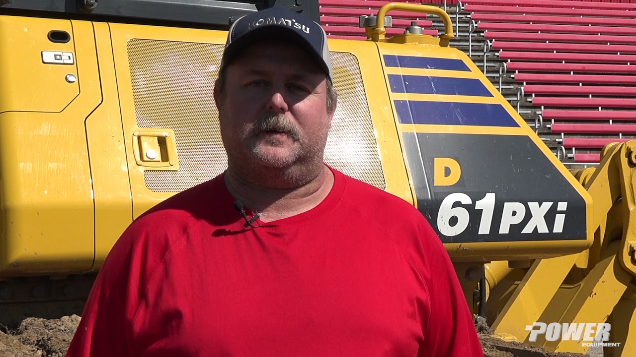 Komatsu D61PXi iMC Dozer from Power Equipment Helps Norwood Construction Improve Football Field