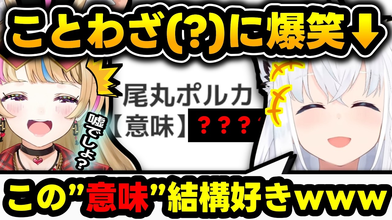 面白すぎる”創作ことわざ”で盛り上がったフブポル狐族密会【白上フブキ/尾丸ポルカ/狐族密会/ホロライブ切り抜き】
