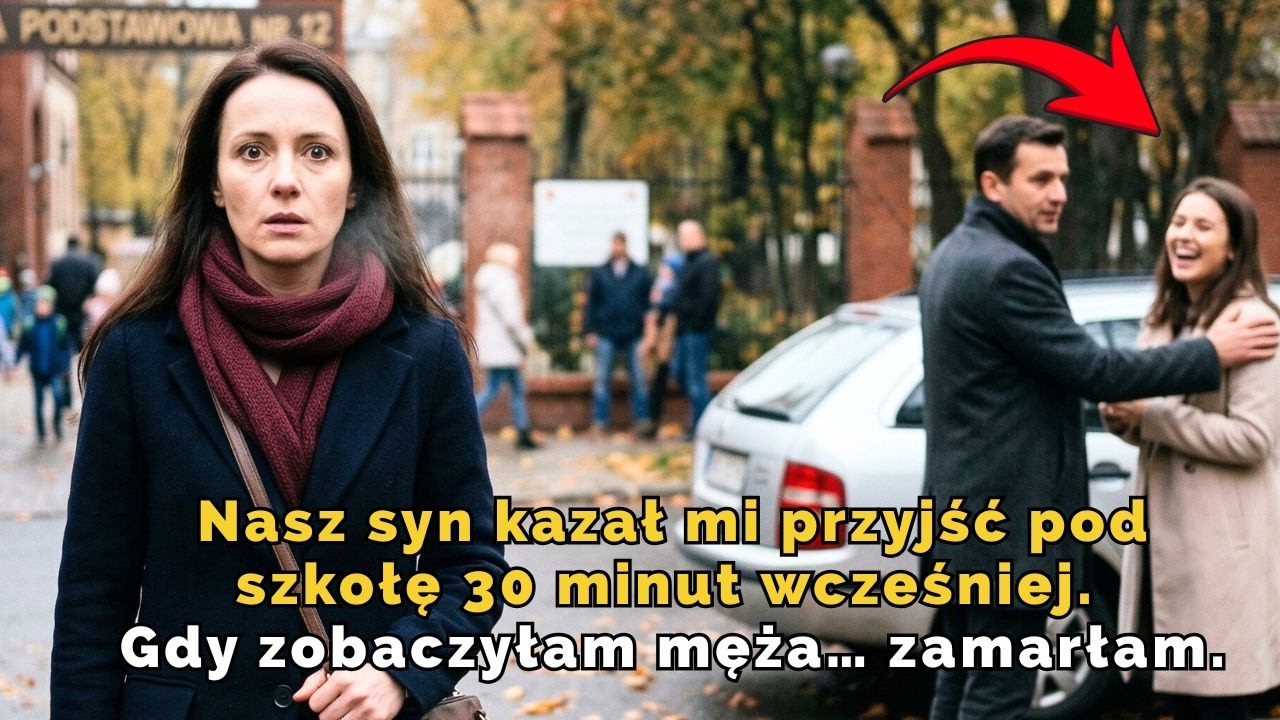 Nasz syn kazał mi przyjść pod szkołę 30 minut wcześniej. Gdy zobaczyłam męża… zamarłam.