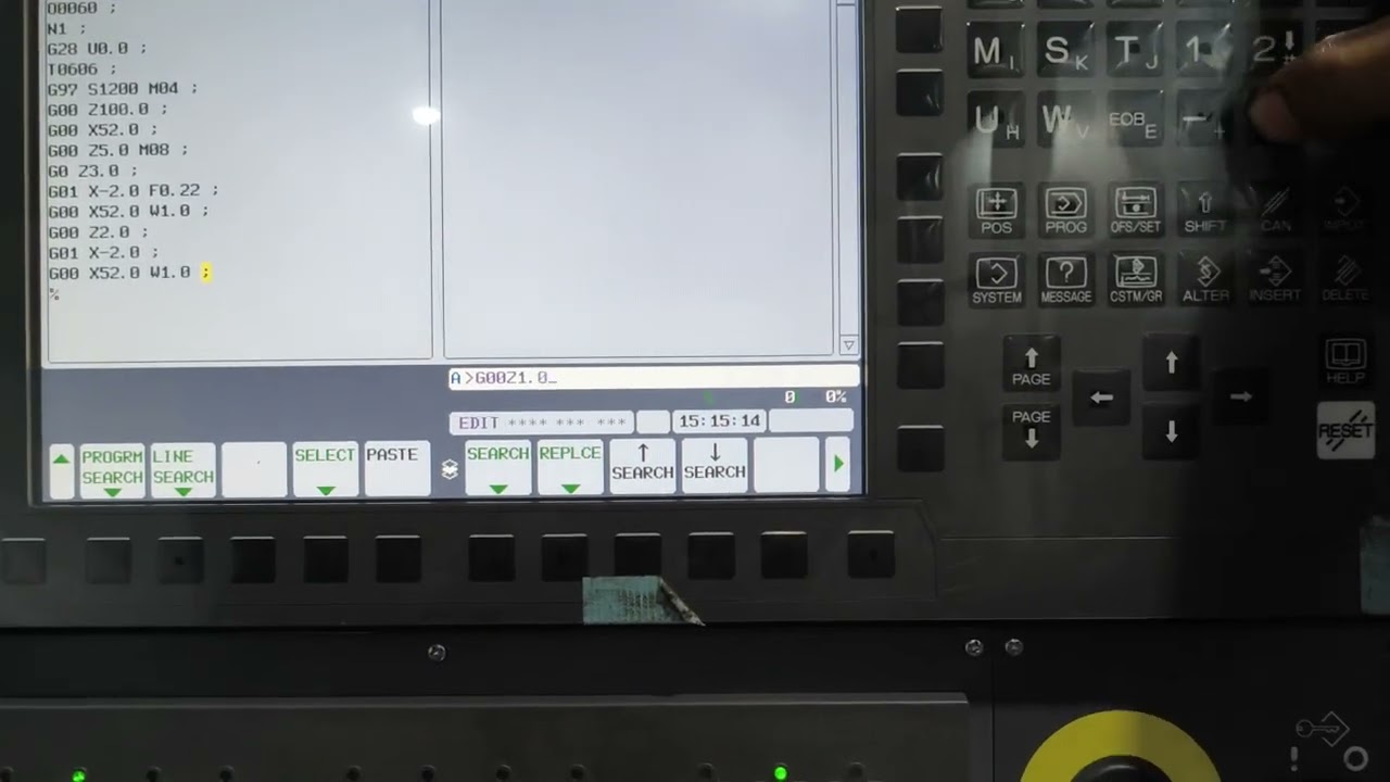 Facing program menual fanuc control 
