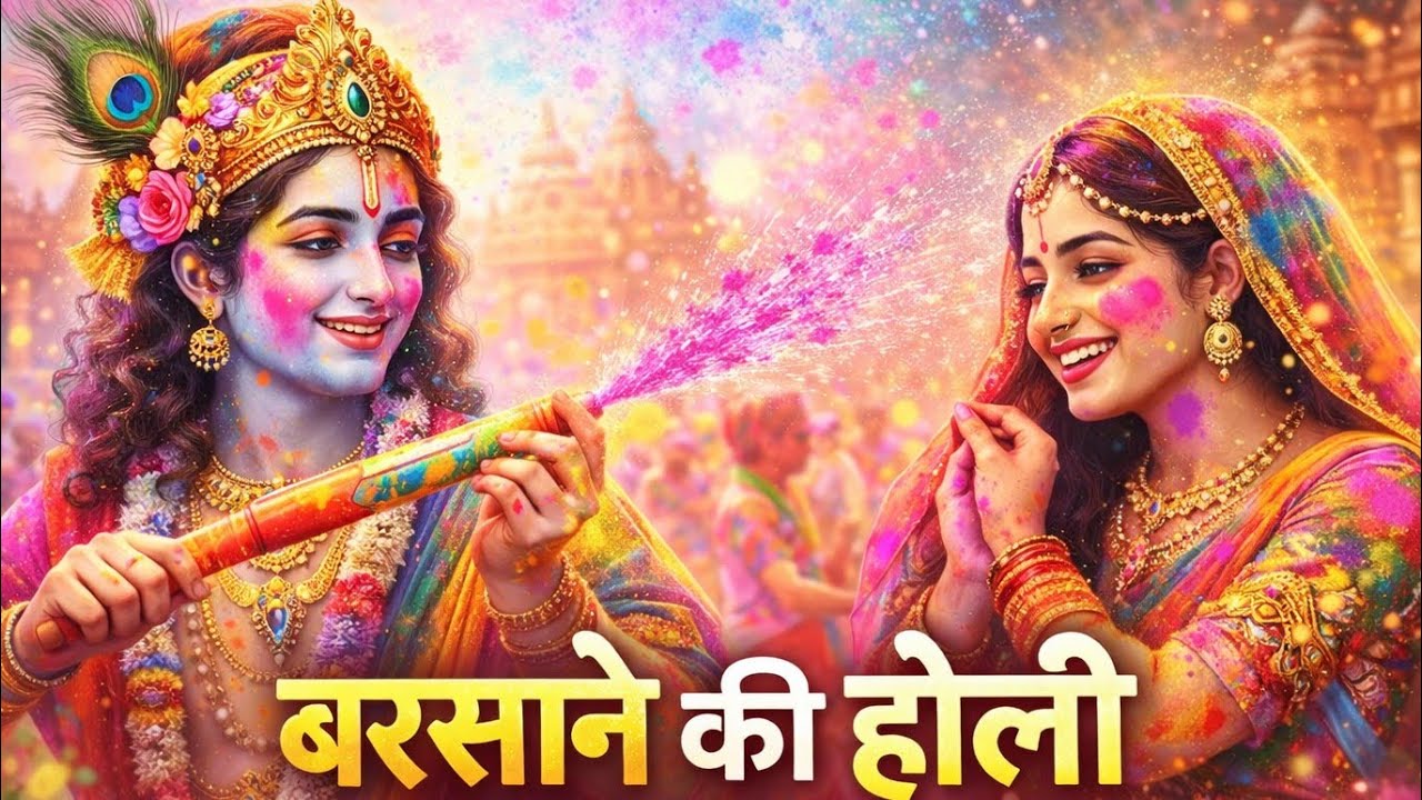 राधा कृष्ण होली खेल रहे बरसाने में 🌸 Holi Special नया भजन | Radhe 2026 | Rajoriya brother music 