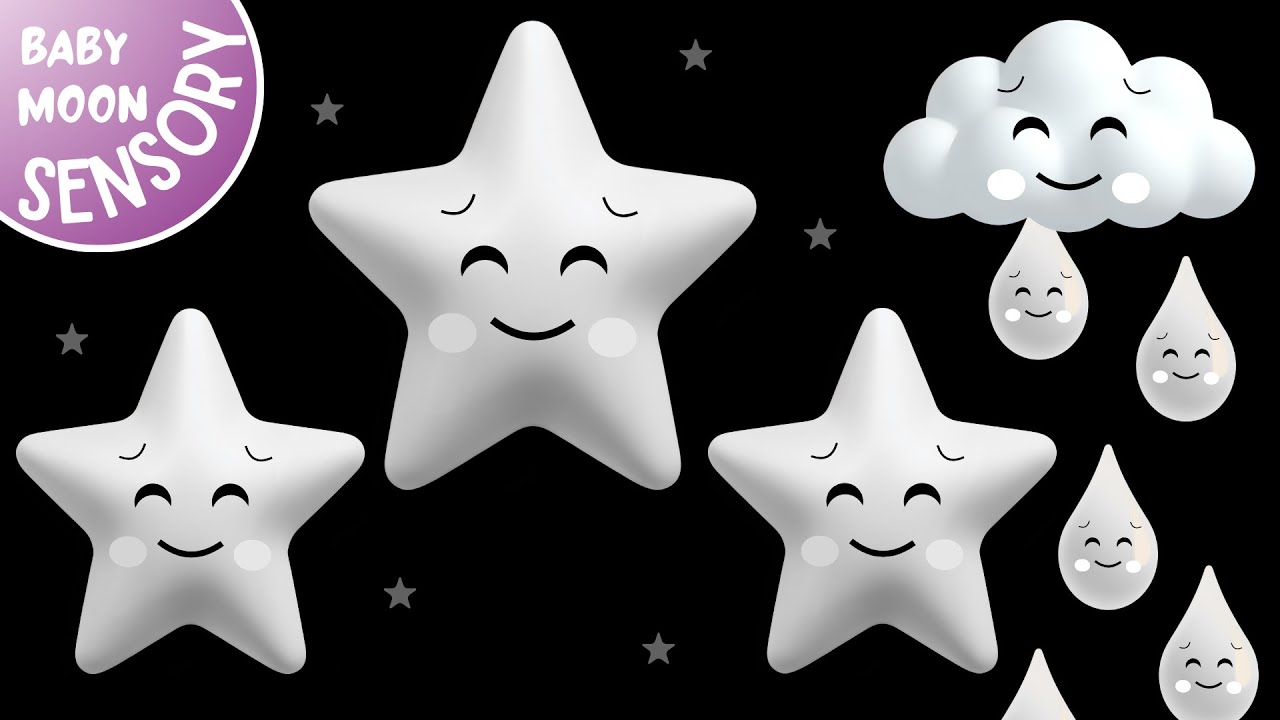 Baby Sensory in Black and White | Low Stimulation with Cheerful Music | Baby Animation