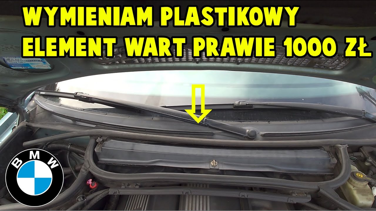 BMW E46 wymiana podszybia/demontaż wycieraczek. SCUTTLE PANEL REPLACEMENT