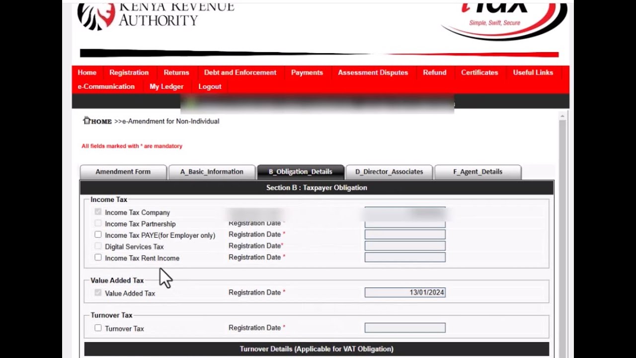 How to Add And Remove Tax Obligations on Itax Portal