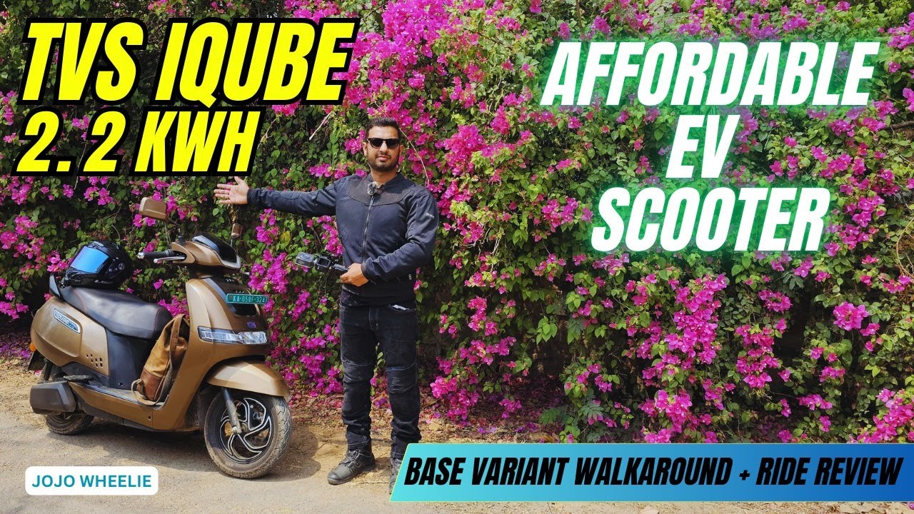 TVS iQube 2.2 kWh Base Variant Walkaround + Ride Review | Affordable EV Scooter | Range, Features