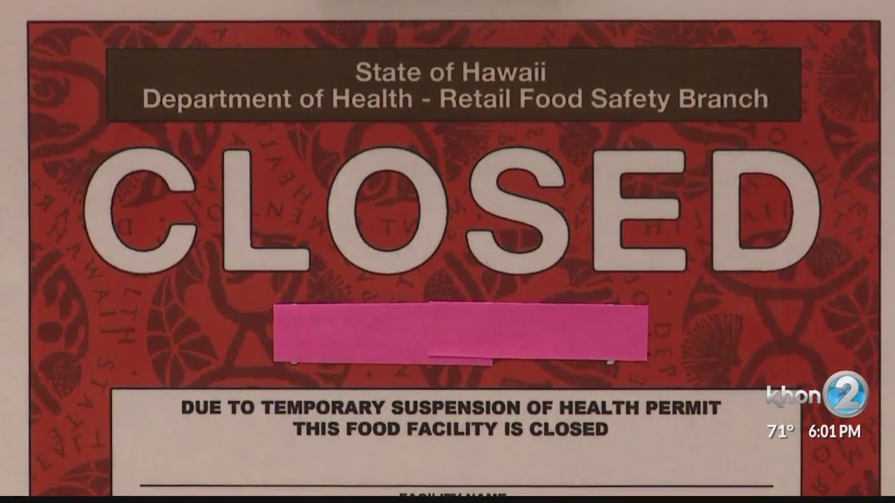DOH Food Safety Branch suspends in-person inspections until staff is vaccinated