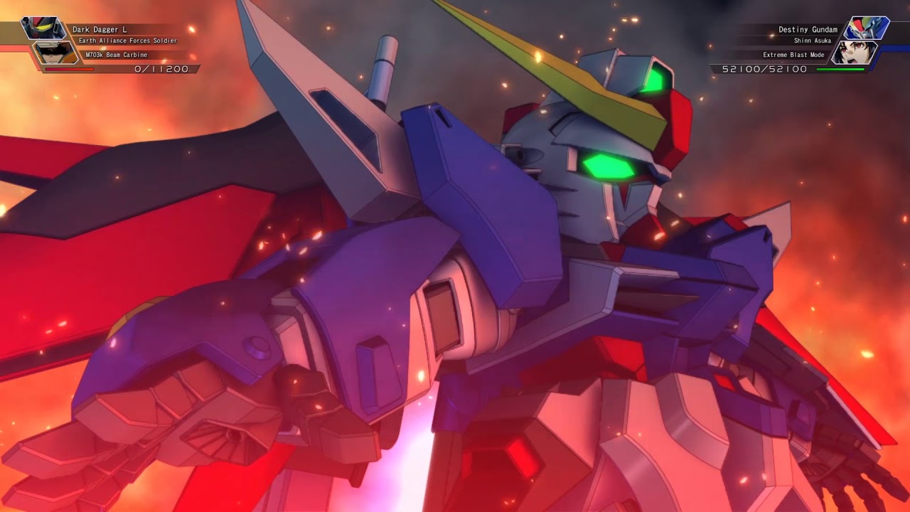 SD Gundam G-Generation Cross Rays - Destiny Gundam All Animations