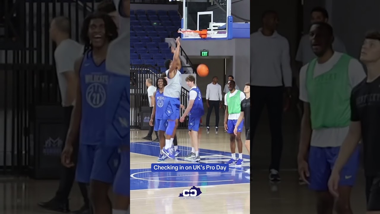 The Kentucky big men slam it down during a drill at Pro Day. #kentucky #kentuckywildcats #BBN