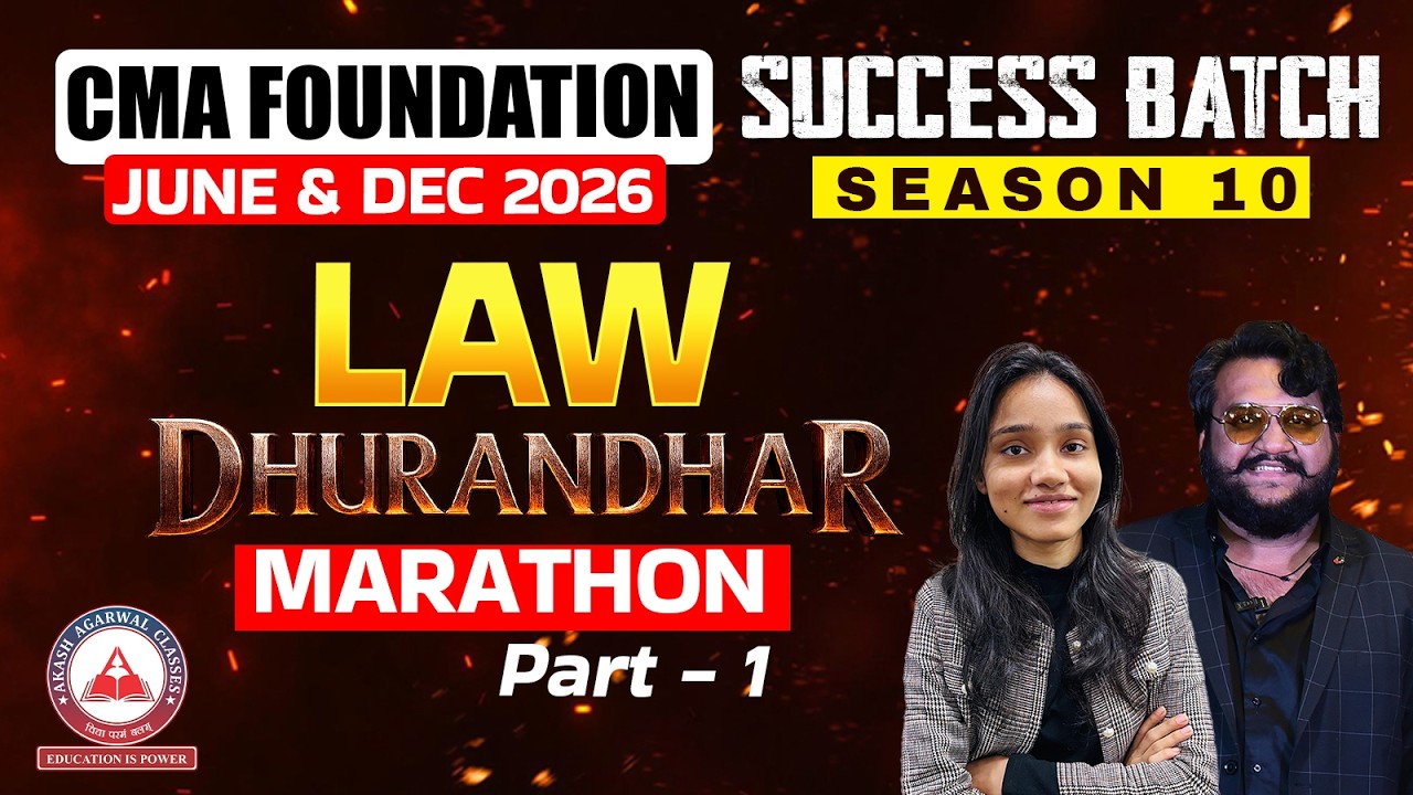 CMA Foundation Law | Complete Marathon Lecture | June 2026