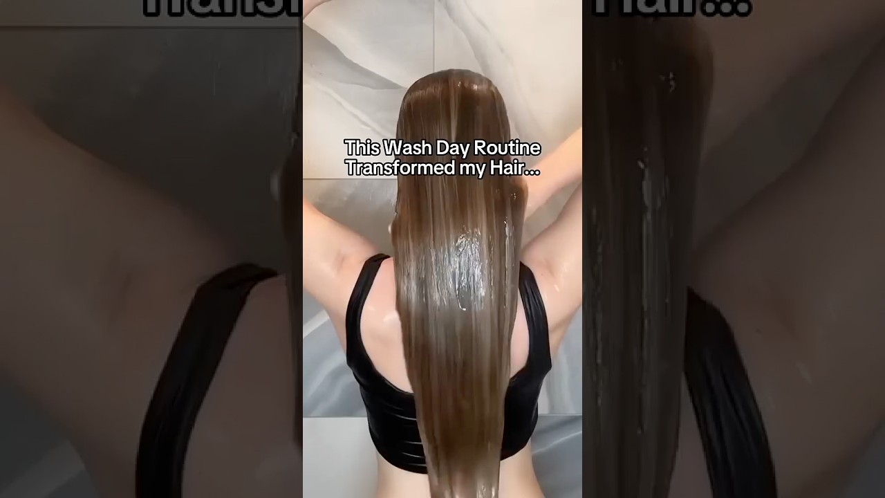 This wash day routine TRANSFORMED my hair! #haircare #healthyhair #washday