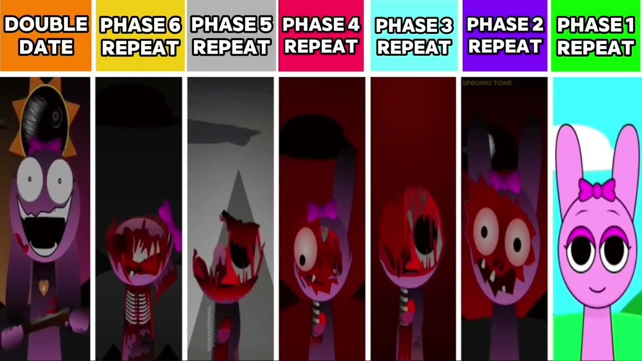 Sprunki PHASE 1-2-3-4-5 and PHASE 6 REPEAT After DOUBLE DATE!