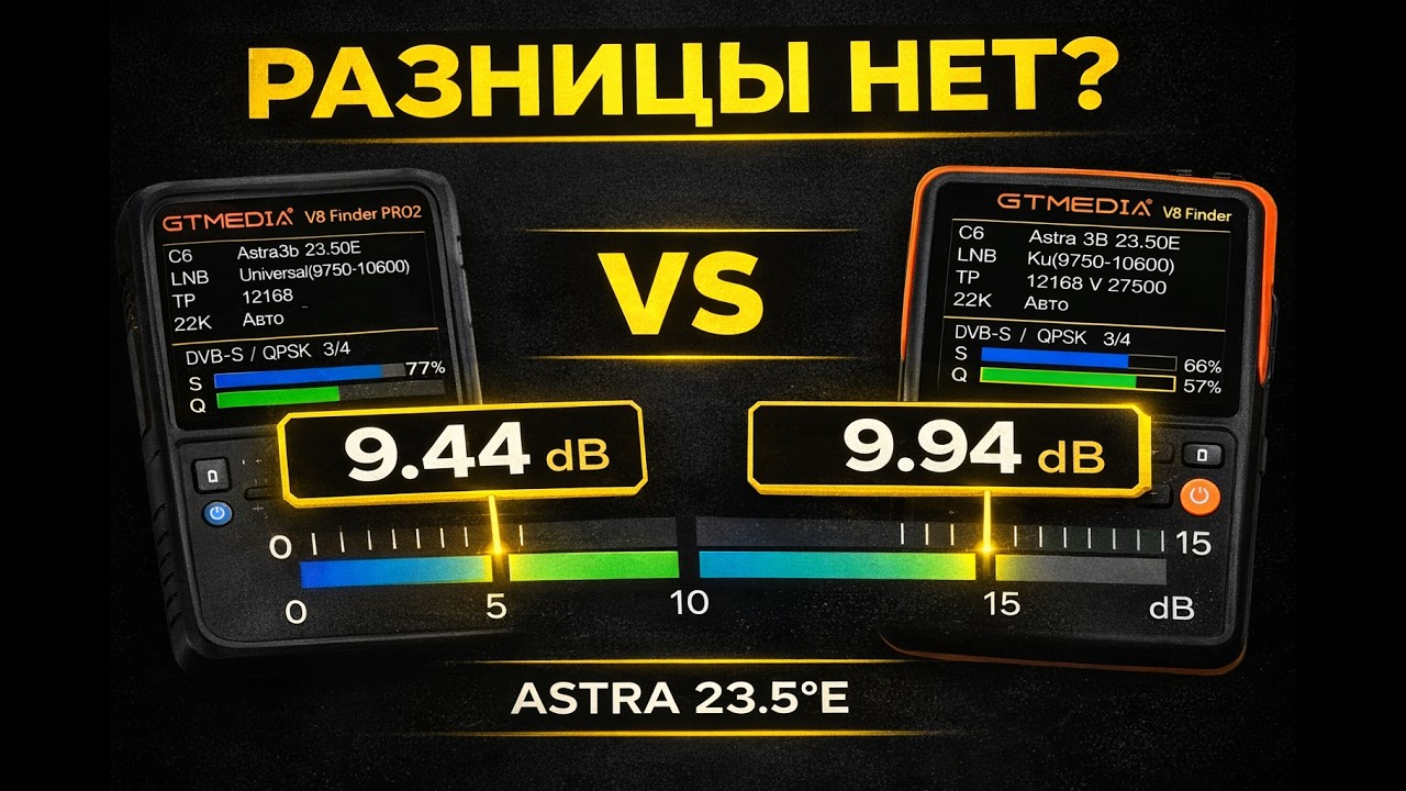 GTMEDIA V8 Finder PRO2 и Vvs V2 — есть ли разница? Тест на Astra 23.5°E